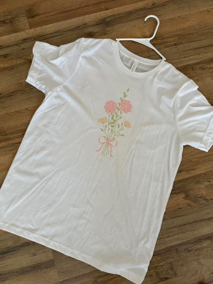 Bouquet Tee - white