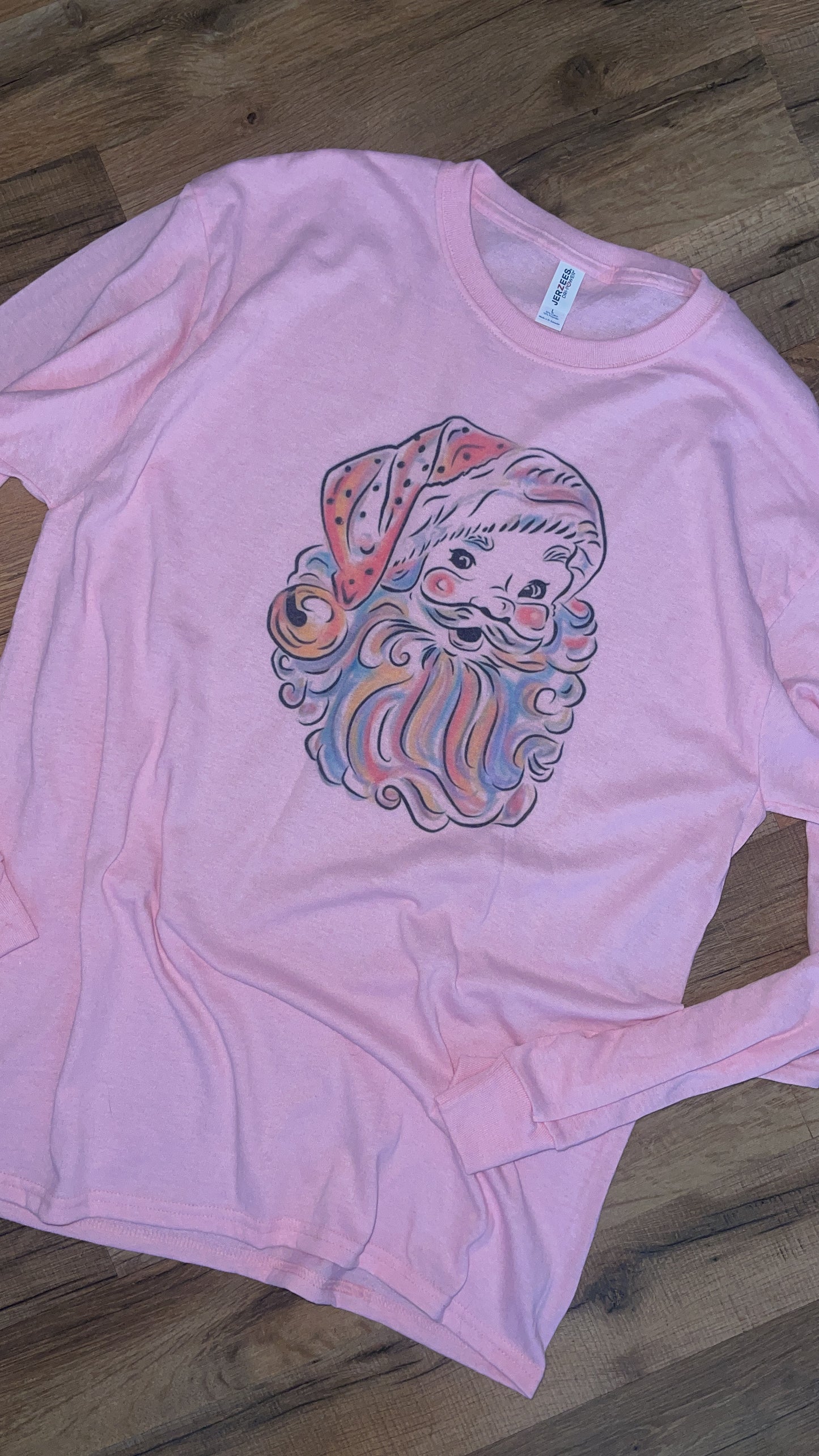 Watercolor Santa - long sleeve