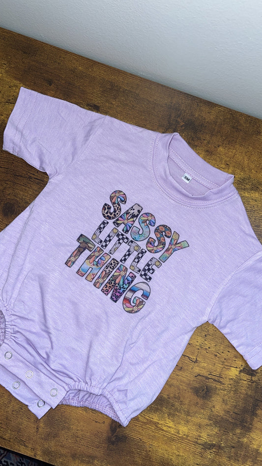 Sassy Little Thing - purple T-shirt bubble