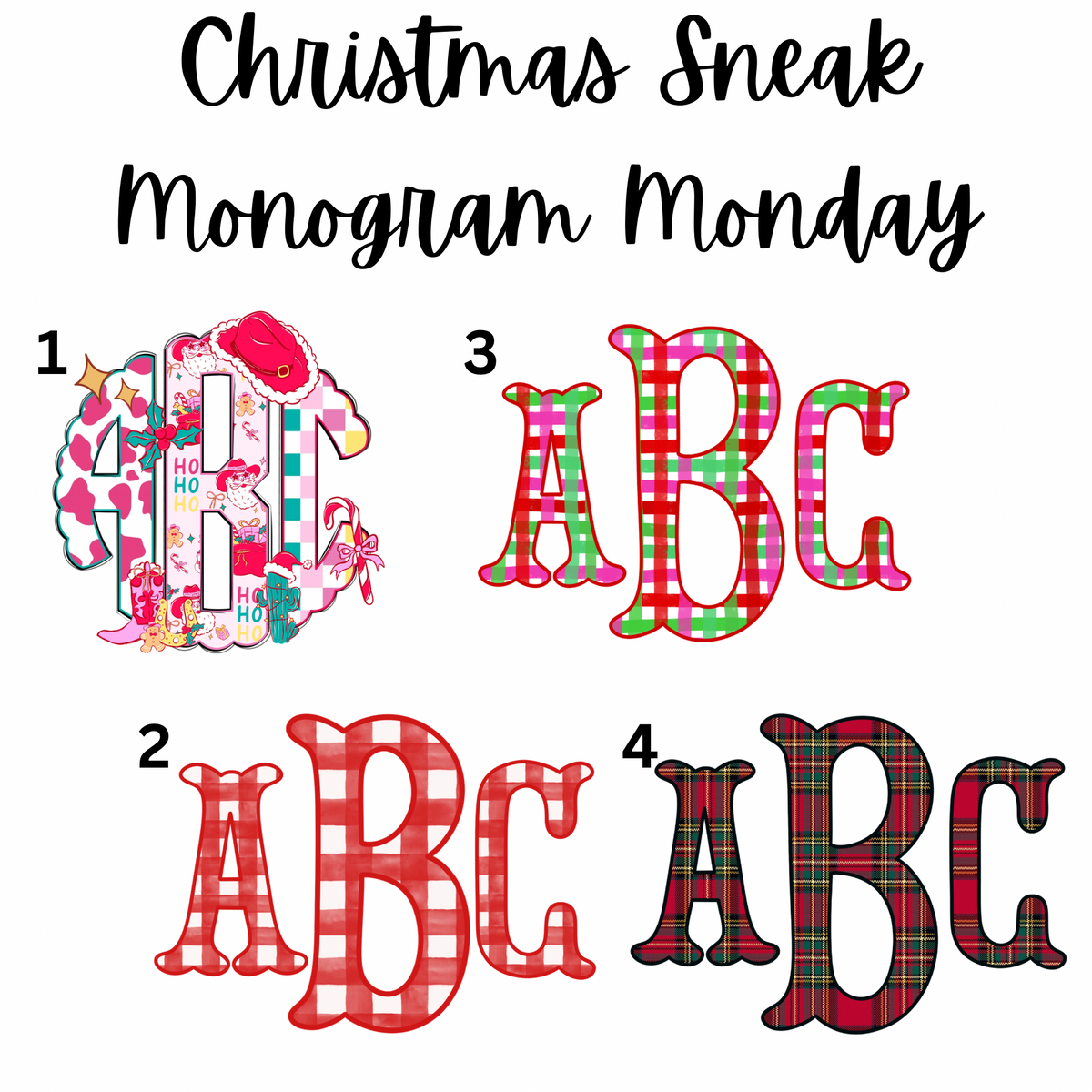 Monogram Monday - Christmas Preview