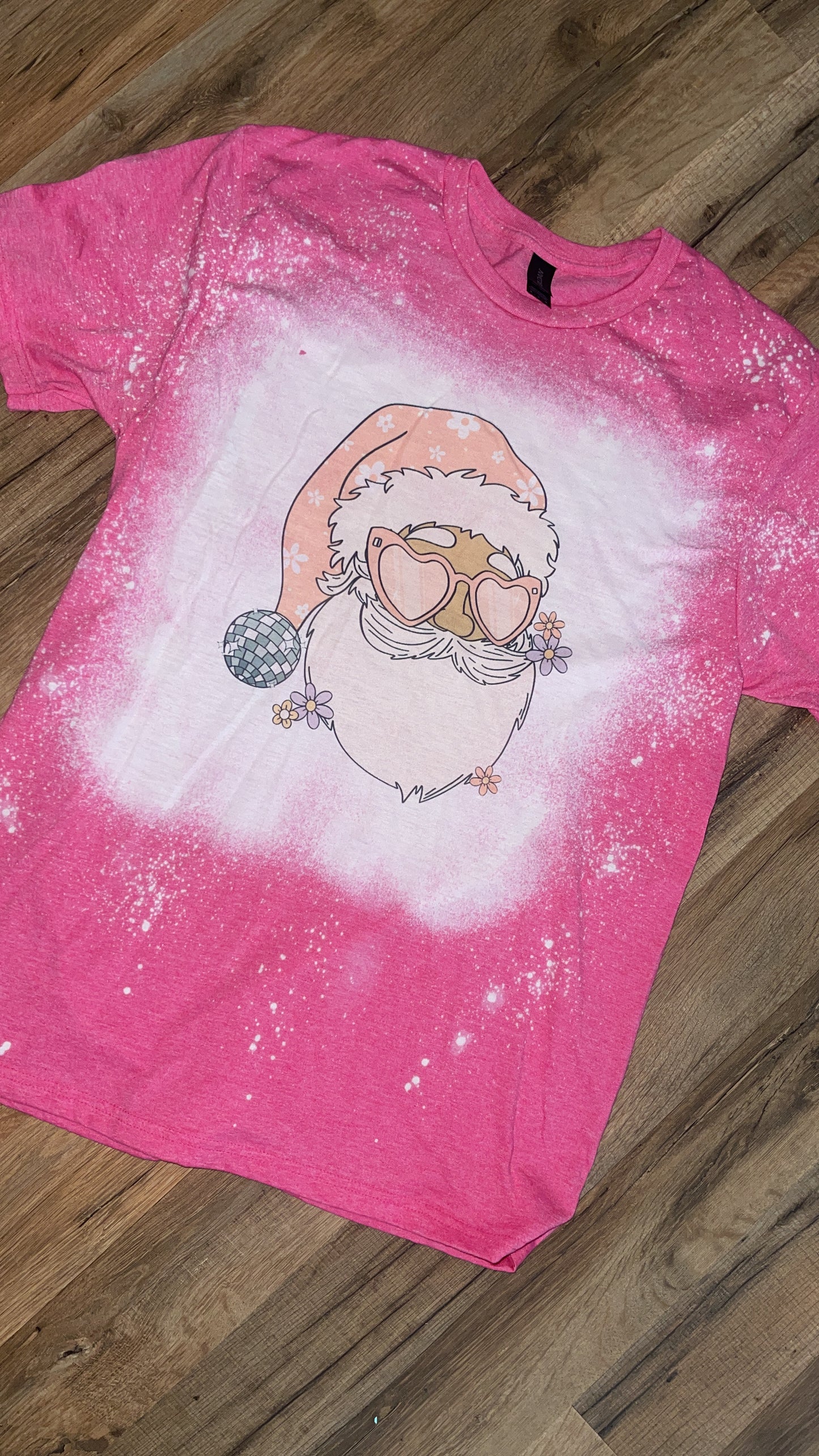 Disco Santa - short sleeve bleached