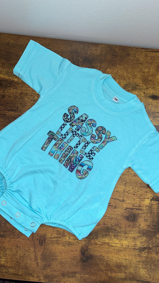 Sassy Little Thing - blue T-shirt bubble